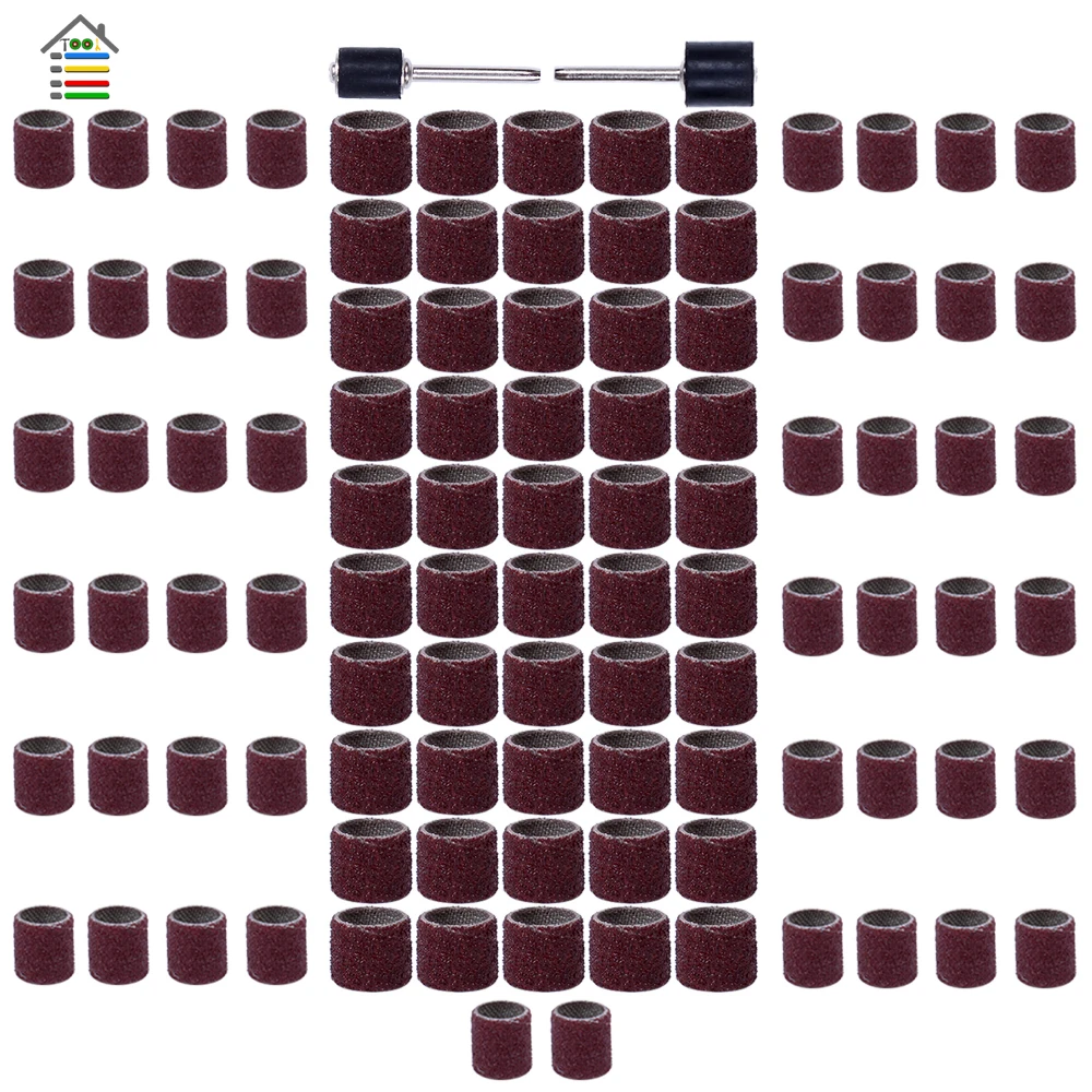 Новинка набор шлифовальных втулок для барабана 100 шт. наждачная бумага резиновые
