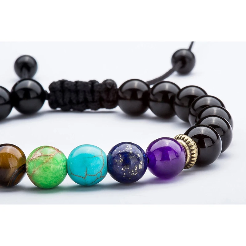 Красочные ручной работы из бисера Браслеты Природный Вулканический камень