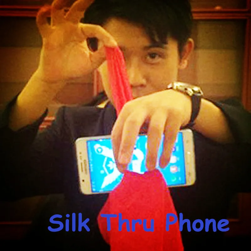 Шелковый шарф через телефон невероятные реквизиты для магических трюков