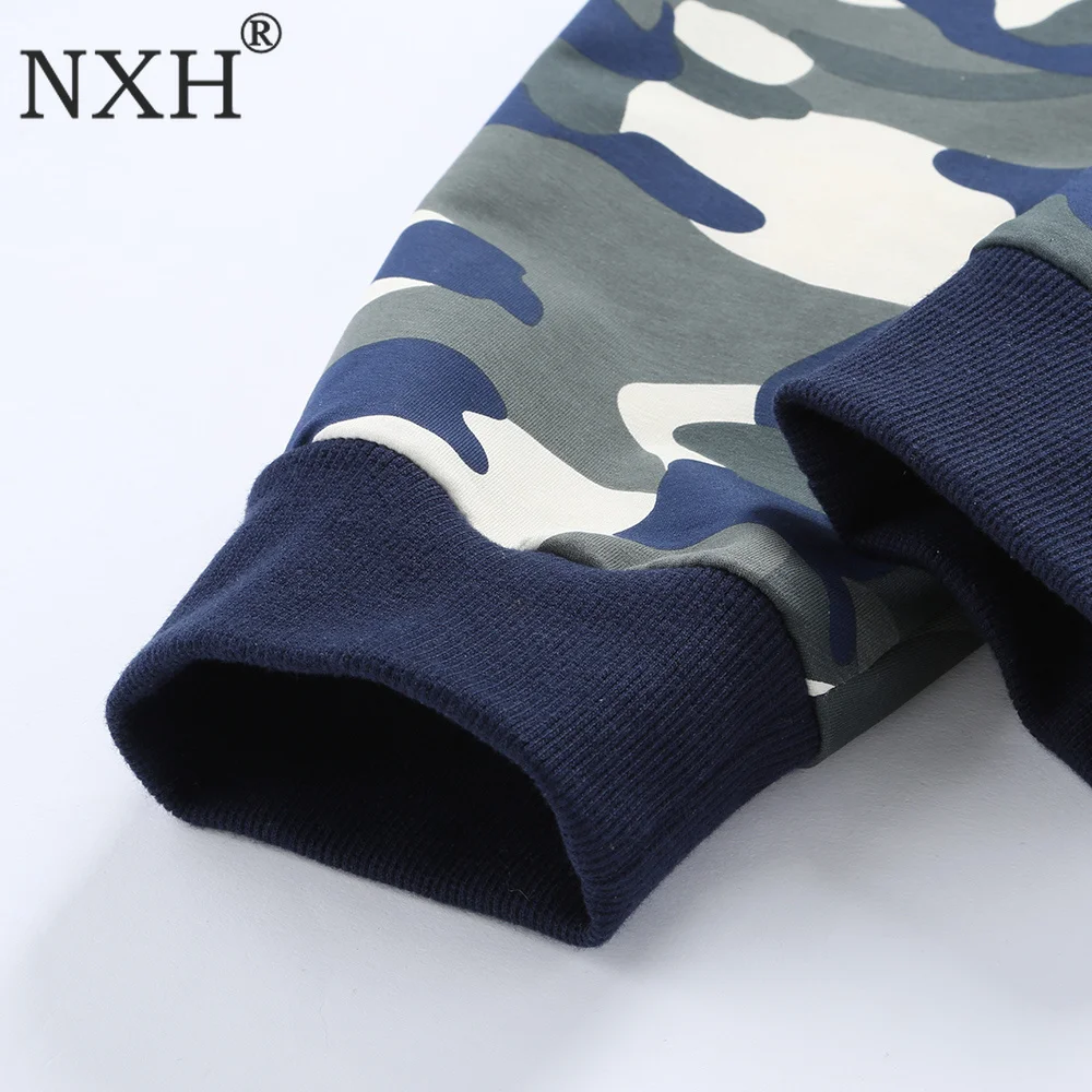 NXH джоггеры с камуфляжным принтом длинные хлопок плюс Размеры 6XL 7XL 8XL пот Штаны