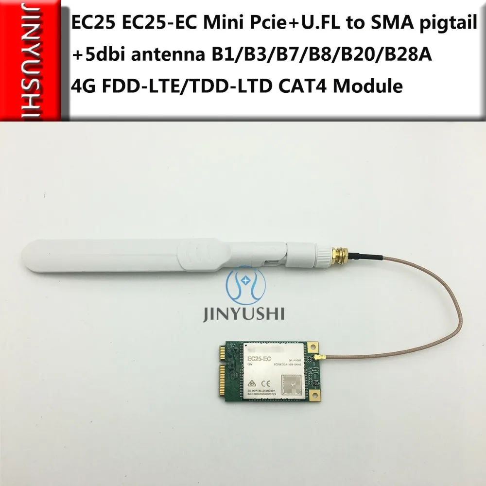 JINYUSHI EC25 EC Mini Pcie + U.FL к SMA pigtail 5dbi антенна B1/B3/B7/B8/B20/B28A 4G FDD LTE/TDD LTD CAT4 модуль|Модемы| |