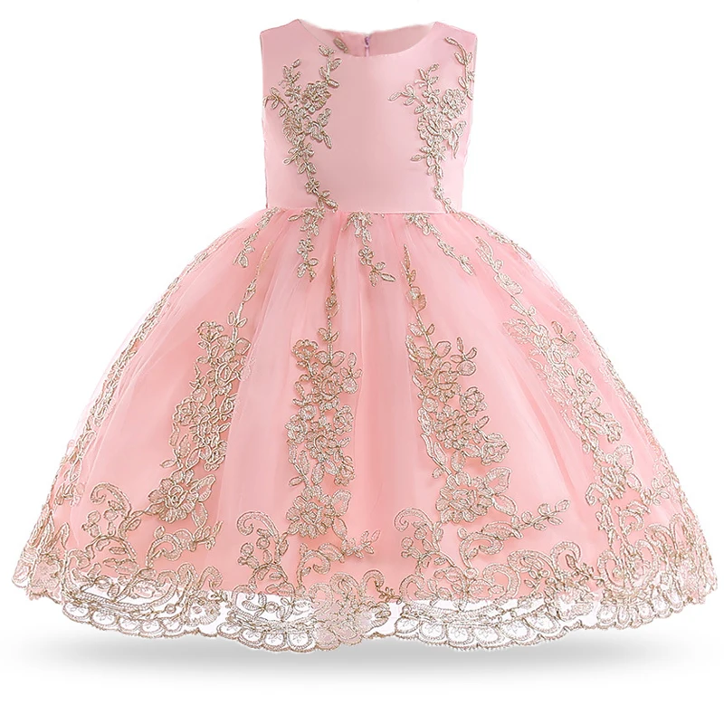 2019 Winter Toddler Girls Dress Wedding Kids Dresses For Children Clothing Birthday Party Flower Lace Princess | Детская одежда и