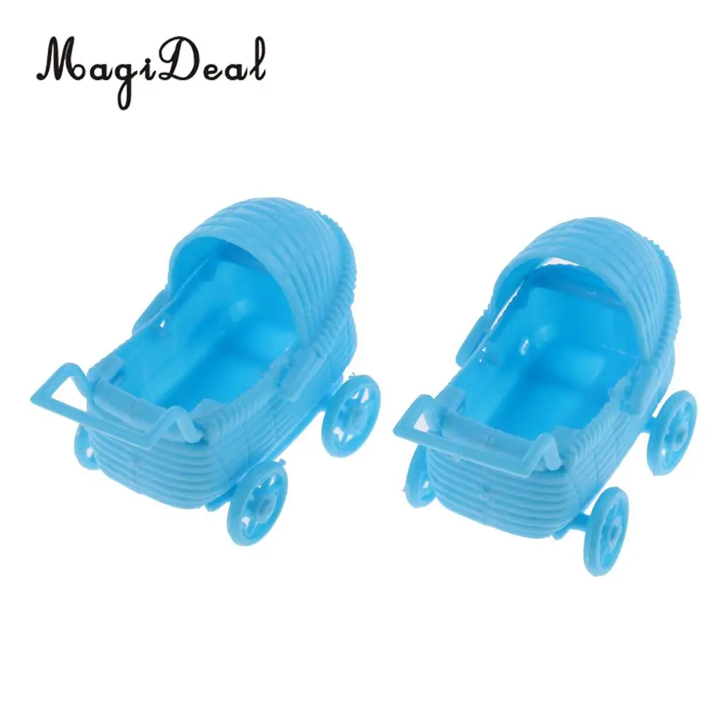 MagiDeal 12 шт./компл. Пластик детскую коляску Baby Shower вечерние пользу украшения стола розового и голубого цвета