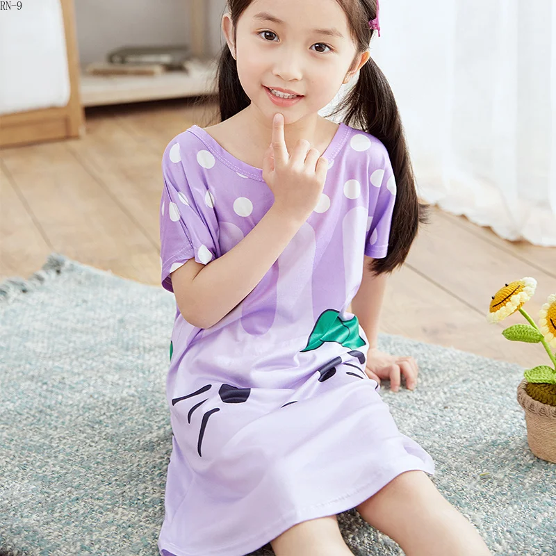 Модная ночнушка коллекция 2019 года летняя одежда для девочек с героями