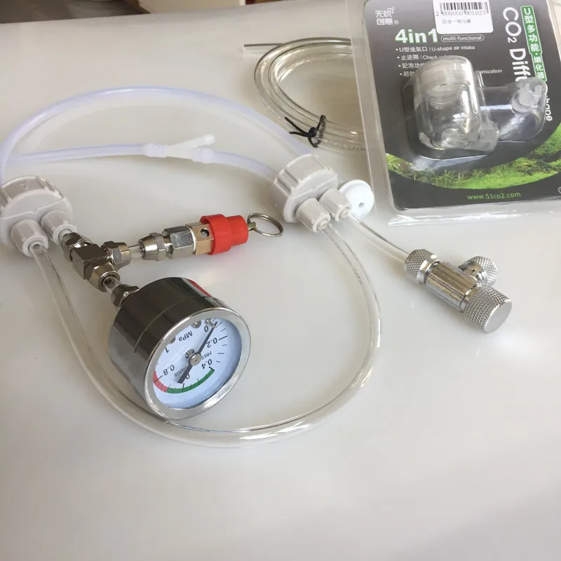 Аквариум DIY Co2 система генератора комплект с обратным клапаном счетчик пузырьков Co2 диффузор устройства сброса давления больше se