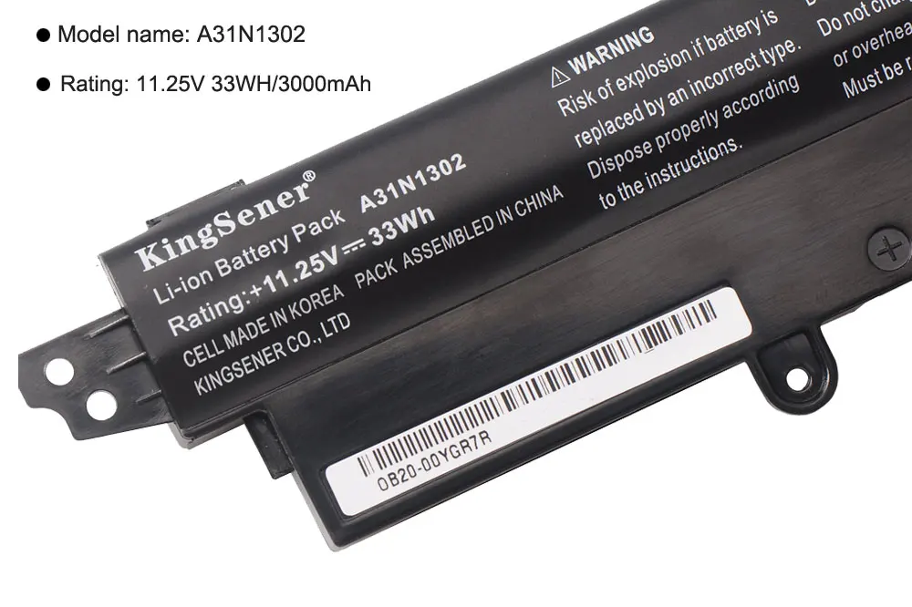 KingSener Корея сотовый A31LMH2 A31N1302 Батарея для ASUS VivoBook X200CA X200MA X200M X200LA F200CA X200CA R200CA 11," A31LM9H