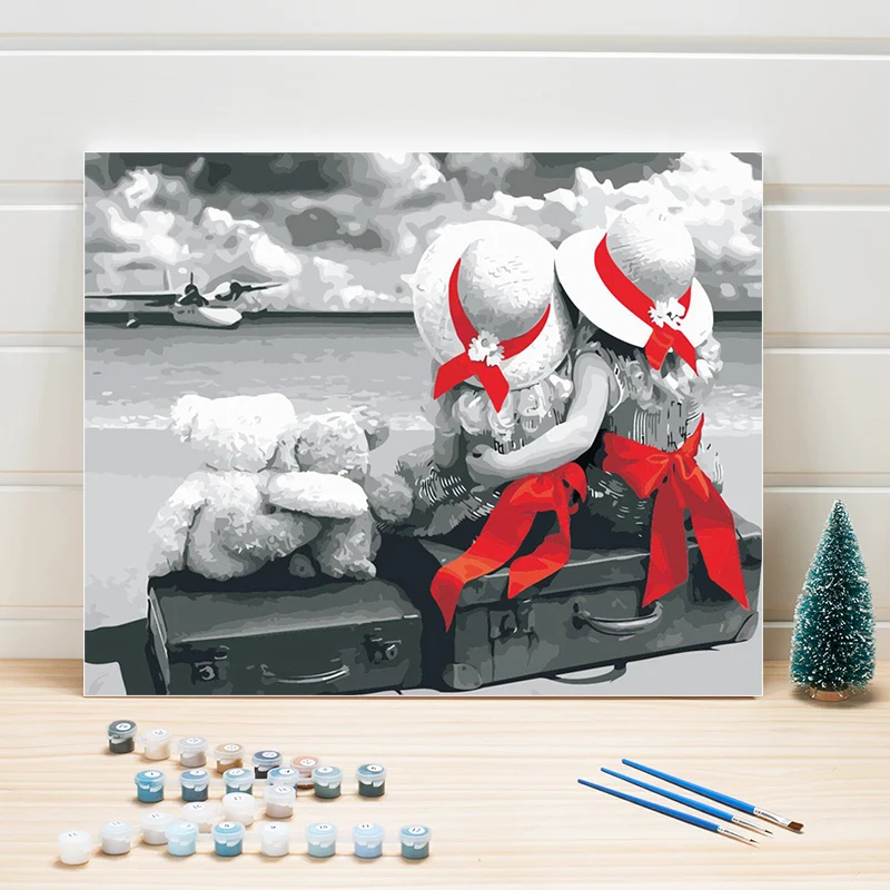 Рисование по номерам 40x50 см рисунок DIY на холсте Масло Рисование акриловая краска настенные картины для гостиной домашний декор для взрослых женщин