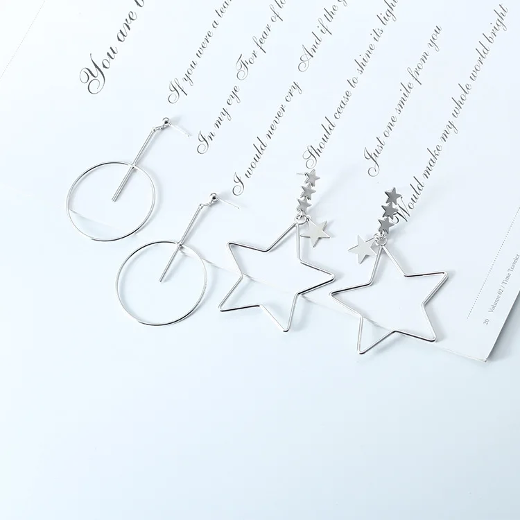 Новый уникальность стиль панк сплава полые пентаграмма звезда круг Висячие