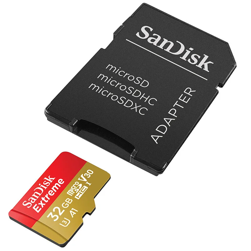 Карта памяти SanDisk Extreme TF Flash Micro SD карта 32 Гб microSDHC скорость чтения до 100 стандартная