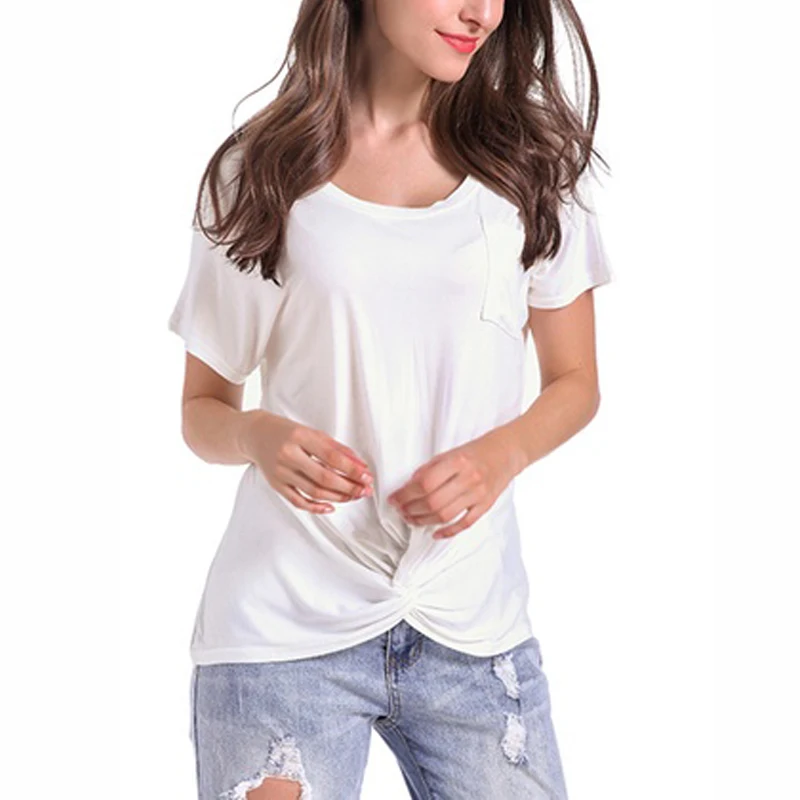 Leo Rosi 2018 женская летняя футболка с круглым вырезом и коротким рукавом свободная