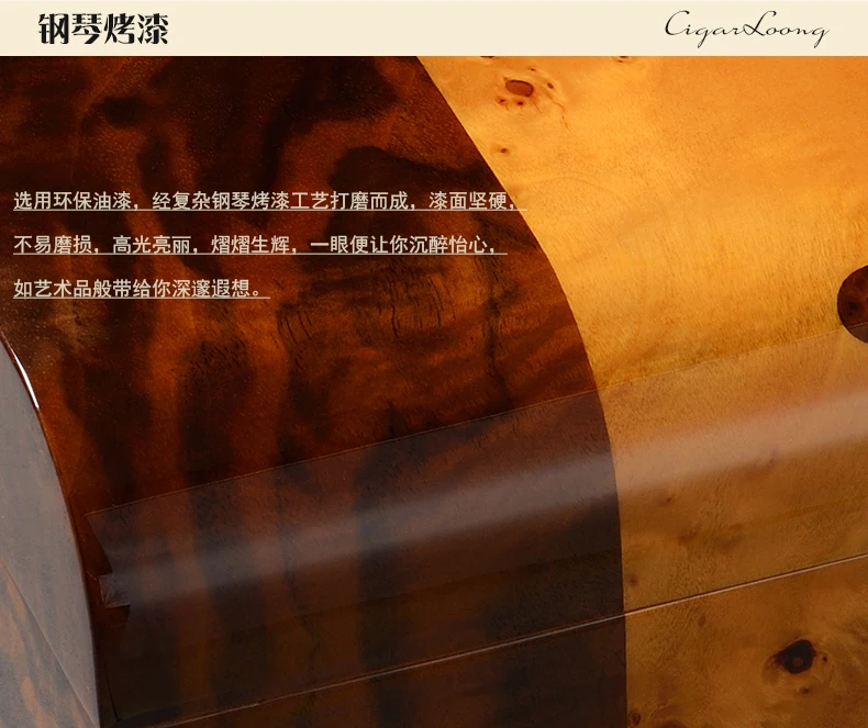 CIGARLOONG коробка для сигар деревянная сигара дисплей коробка humidor для сигар с ручкой увлажнитель для сигар HH-9002
