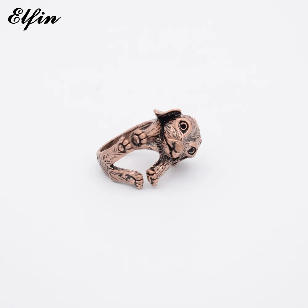 Эльфин оптом винтажное регулируемое кольцо такса мужские модные милые ювелирные