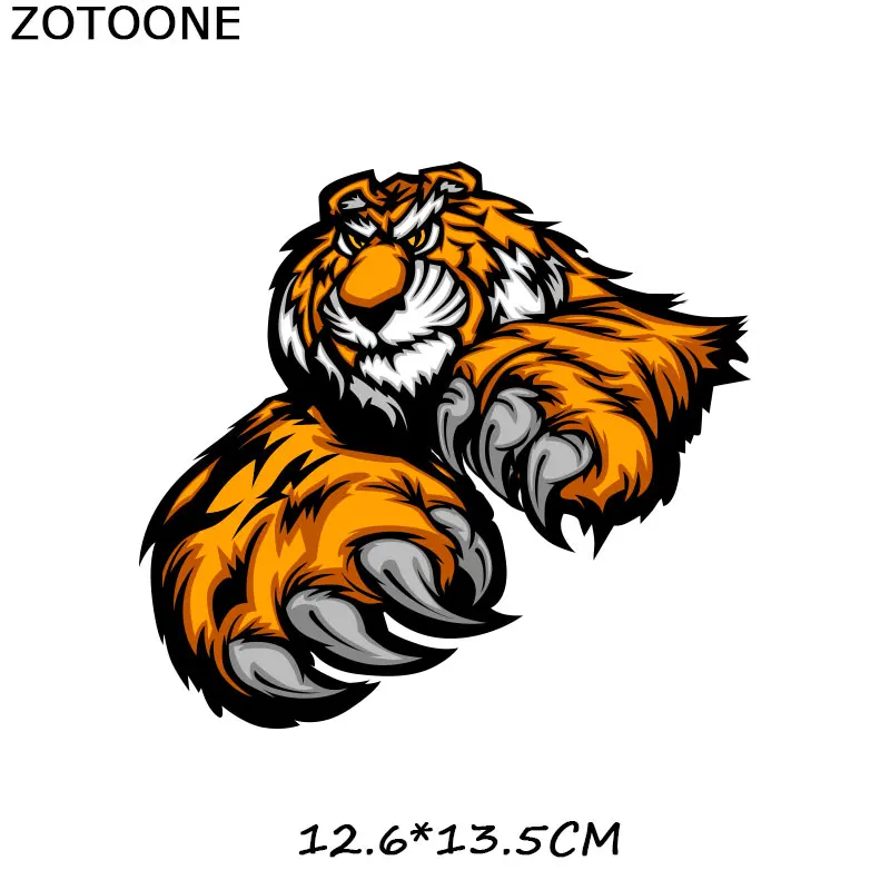 Термоклейкие нашивки ZOTOONE с головой тигра для одежды сделай сам украшения