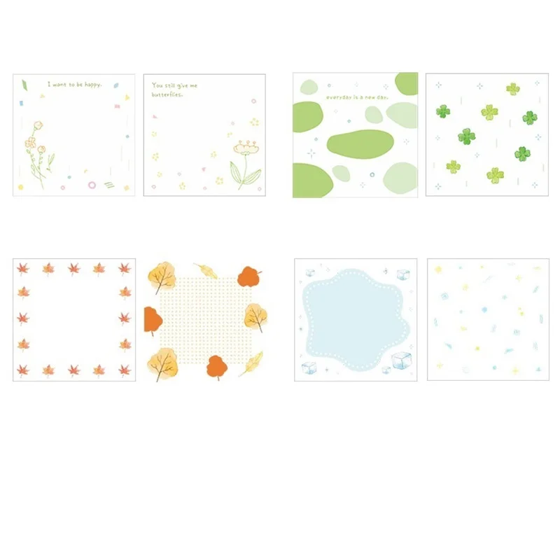 4 шт. сезон бумага для заметок комплект на весну осень цвет memo пост мини