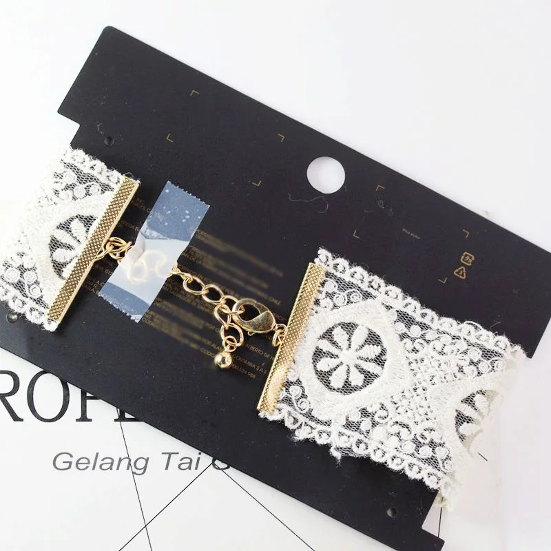 Для женщин пикантные белые кружева выдолбленные воротник большой название колье