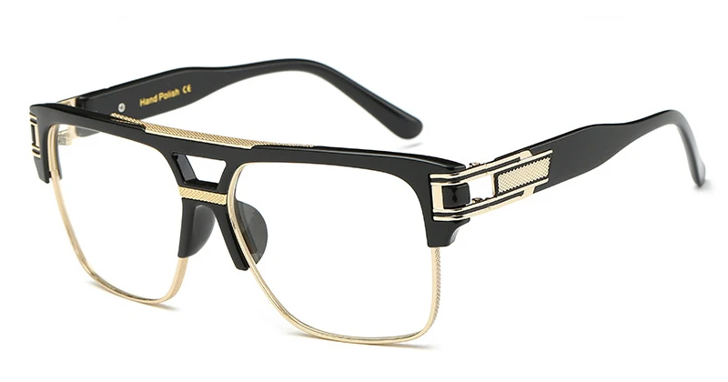 C8 Black Clear Emosnia модные негабаритные Квадратные Солнцезащитные очки для мужчин и женщин винтажные Ретро градиентные линзы солнцезащитные очки для женщин Роскошные Oculos De - Цвет линз: C8 Black Clear