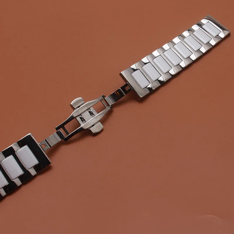 Ремешок керамический для наручных часов полированный аксессуар белый мужчин и