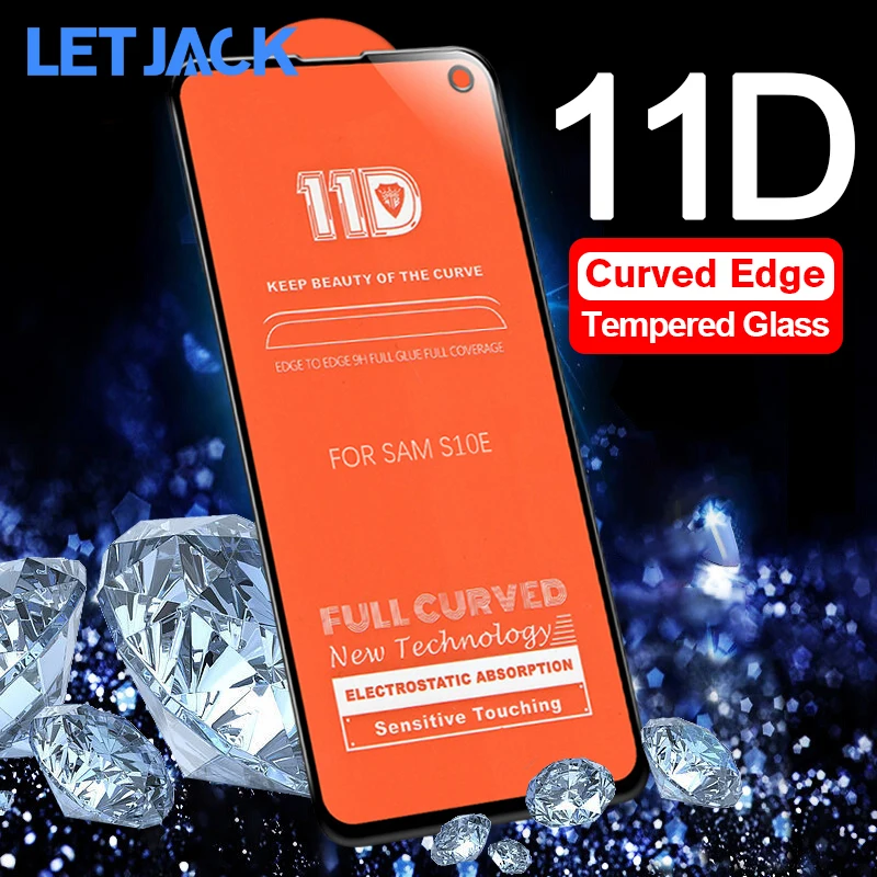 

Защита экрана 11D с изогнутыми краями, Защитное стекло для Samsung Galaxy A10 A10S A70 A70S J4 J6 A6 2018 J6 Plus M10, закаленное стекло