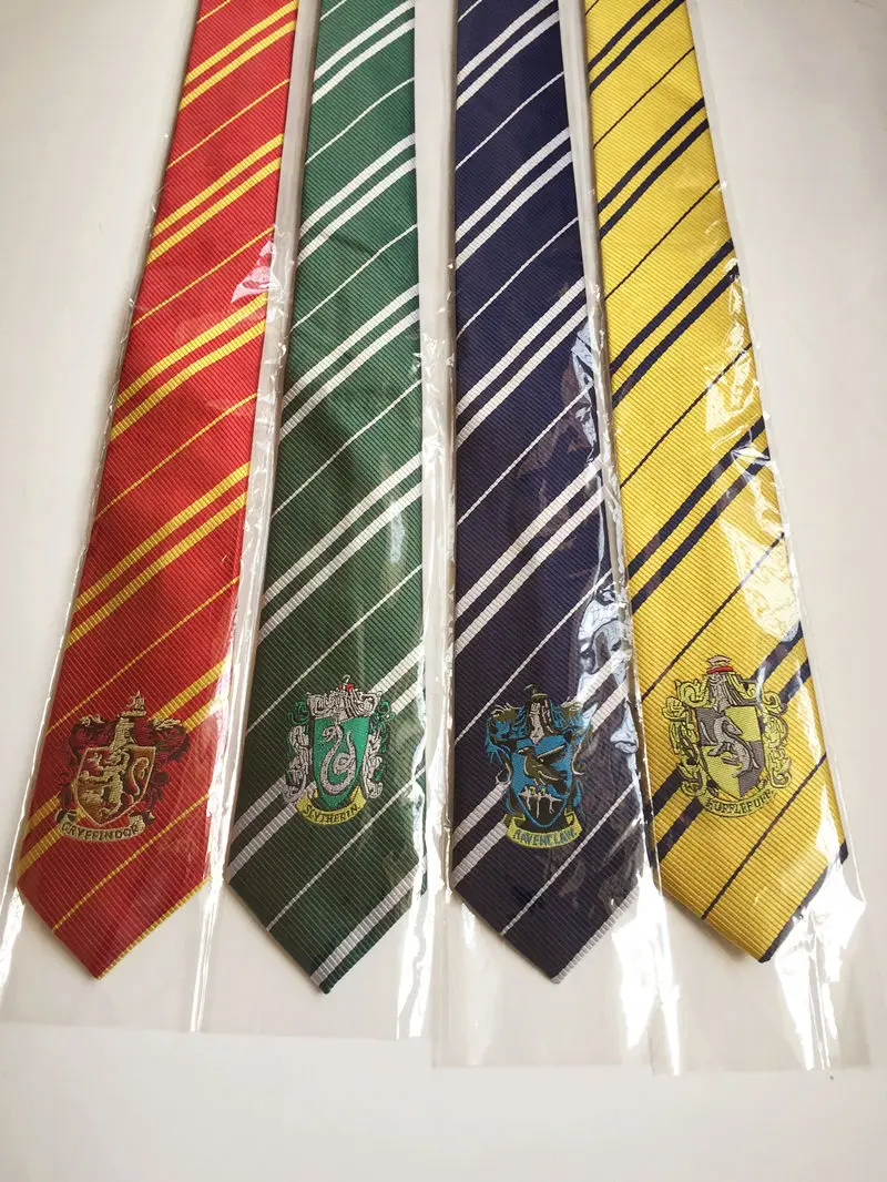 4 pieces COSREA Гермиона шарфы Кепка галстук Гриффиндор Slytherinn Ravenclaw Hufflepuff галстук, шляпа, шарф костюм для взрослых детей - Цвет: 4 pieces