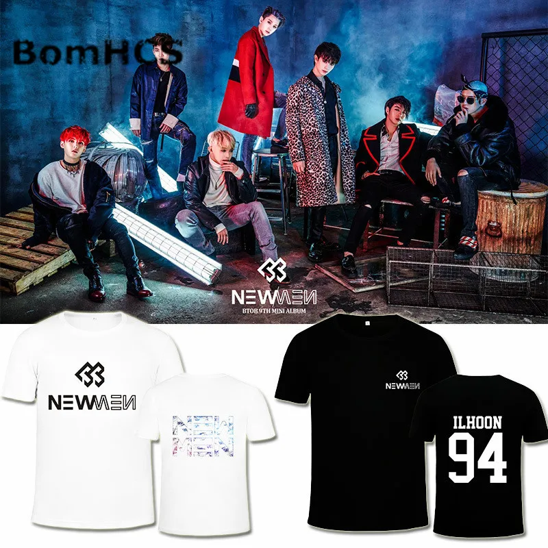 Kpop BTOB альбом Новая Мужская хлопковая футболка с коротким рукавом летняя футболка унисекс BORN TO BEAT поддержка подарок 18F-67BTOB