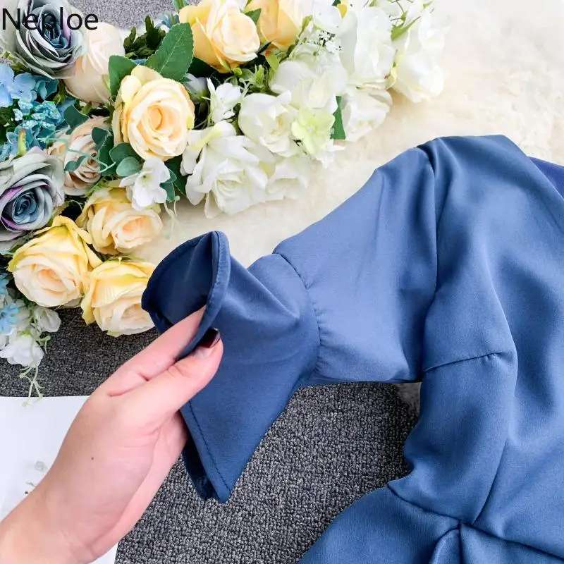 Nepole Ruffles Women Jumpsuit Casual V-Neck Short Sleeve Playsuit 2020 Summer Vacation Fake Two Piece Shorts 43079 | Женская одежда