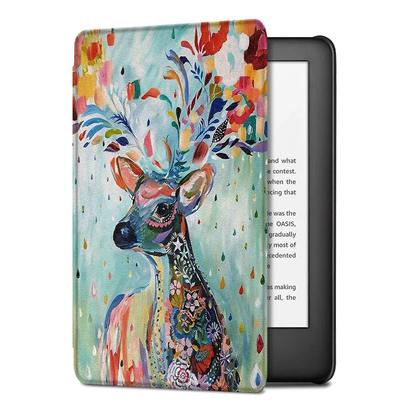 Christmas Deer BOZHUORUI чехол для всех-New Kindle(10 поколение, выпуск)-магнитный легкий защитный чехол с автоматическим выключением/пробуждением - Цвет: Christmas Deer