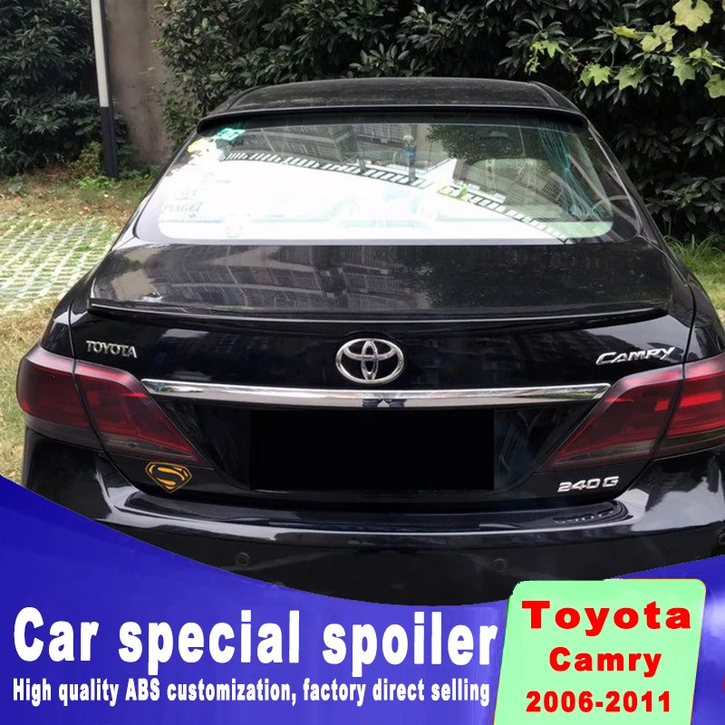 Для toyota Camry 2006 до 2011 модель спойлер Высокое качество ABS автомобиля заднего крыла Спойлеры для серебристого белого черного праймера краска спойлер