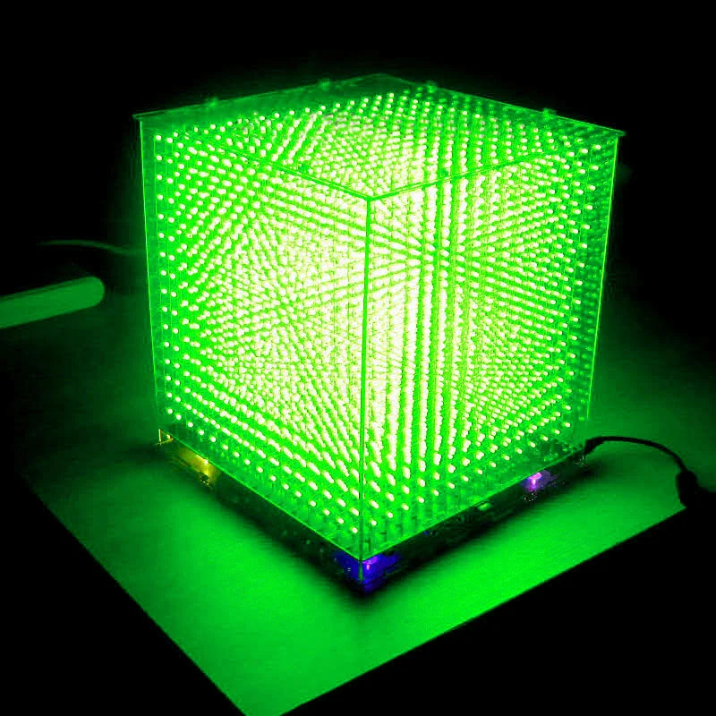 DIY mini 3D светильник cubeed сохранить анимацию на SD карту/16x16x16 LED/наборы светодиодный