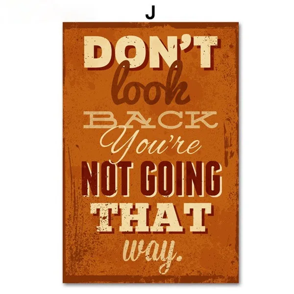 Черный Gohipang Motivational Typography Life Quotes A4 Vintage Retro Art Prints Poster Hippie Wall Pictures Canvas Painting Home Decor - Цвет: Черный
