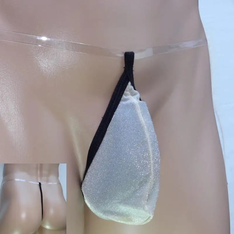 Мужские прозрачные блестящие стринги Невидимый ремень|male panties|transparent panties menmale