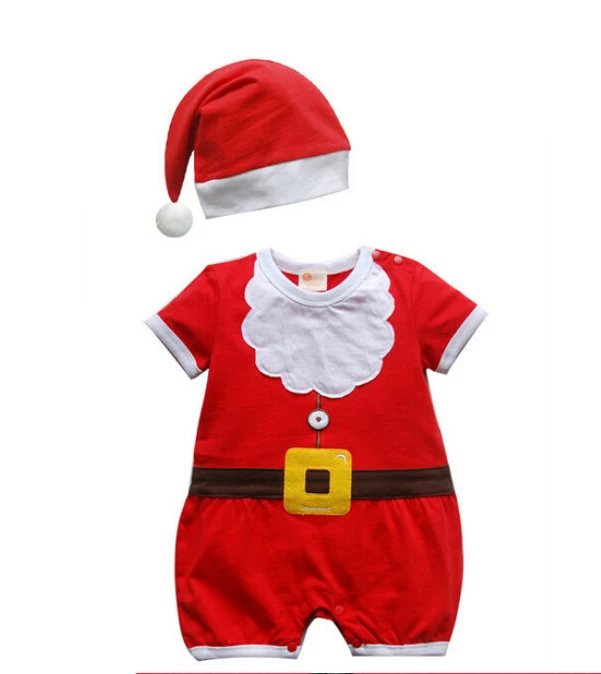 1 шт./лот рождественский подарок горячей ребенка комбинезон санта-клауса одежду