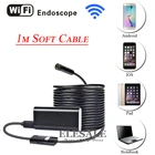 Камера-Эндоскоп HD 720P 8 мм 1 м, беспроводная связь, Wi-Fi, Android, iOS, водонепроницаемая камера-бороскоп с мягким кабелем, для ремонта автомобилей