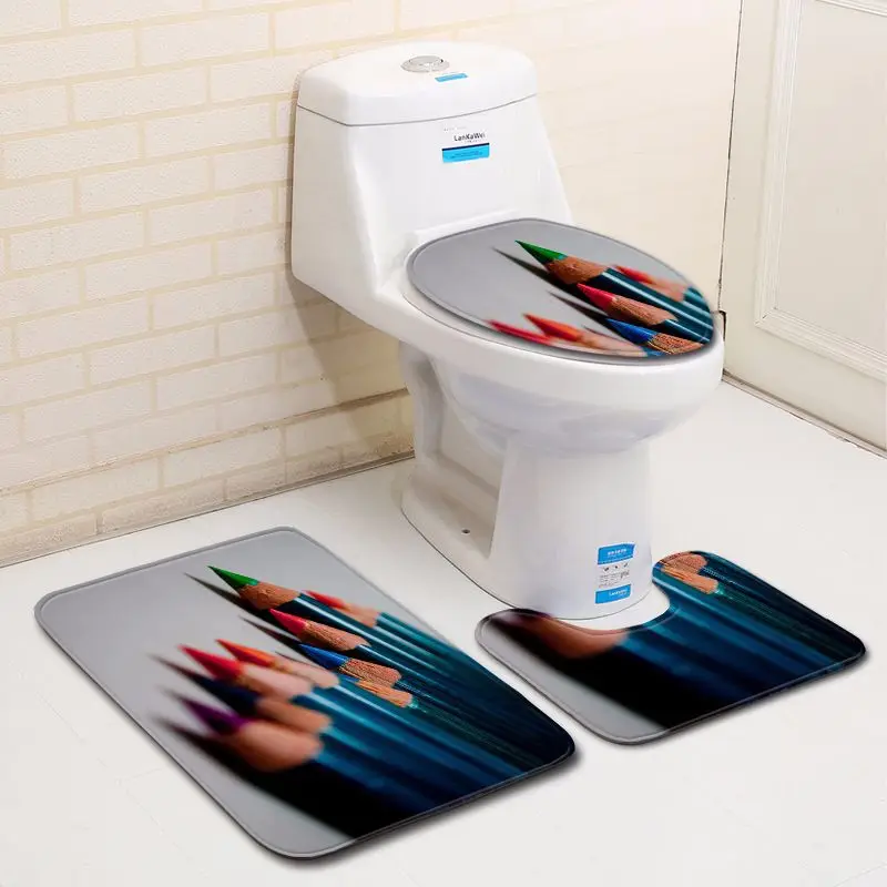 3 шт. набор ковриков для ванной комнаты унитаза|Коврики ванной| |