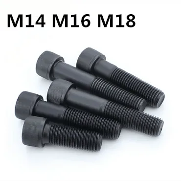 M14 M16 M18 DIN912 Шестигранная головка с головкой черный болт внутренний шестигранный