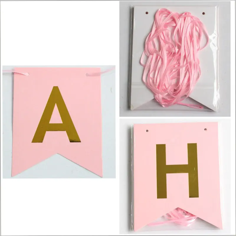 Fishtail блестящие фотообои с золотыми буквами розовые струны флажками декор для