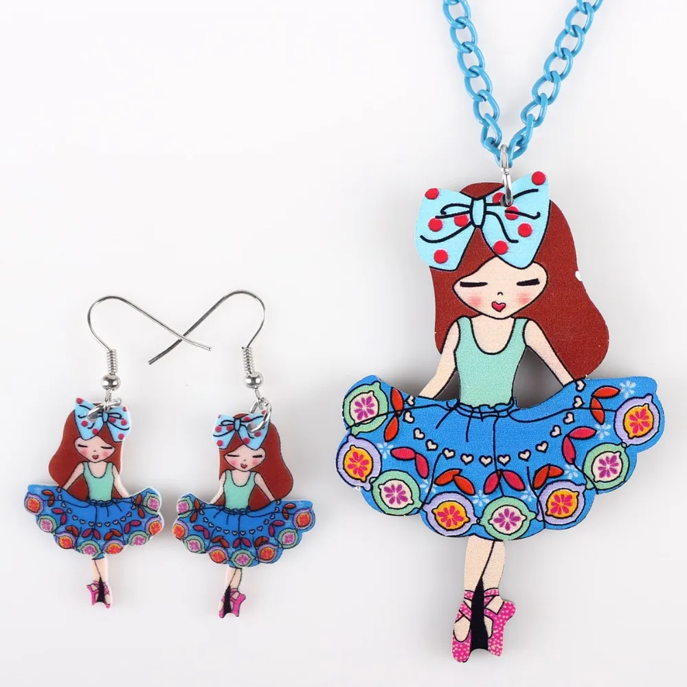 Bonsny брендовый ювелирный набор подвеска в виде ангела серьги капли хит 2016