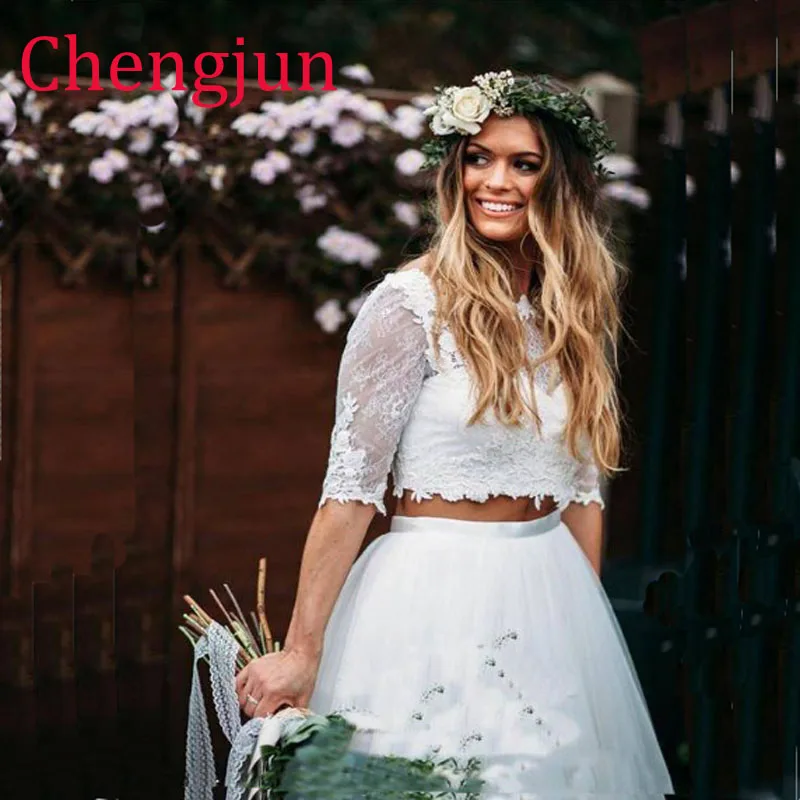 Новое свадебное платье с открытой спиной в стиле бохо Chengjun 2019 | Свадьбы и