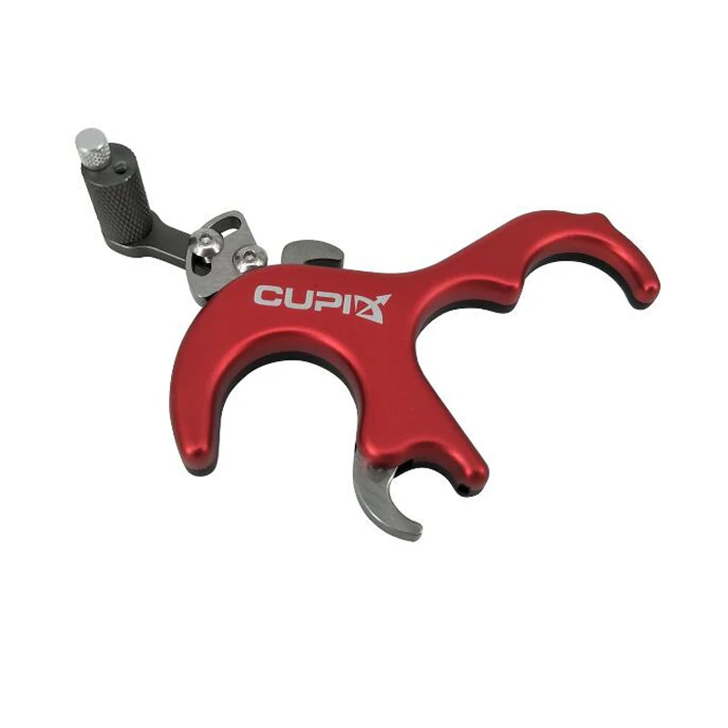 red with black 5 цветов, аппарат для стрельбы из лука, 3 пальца, алюминиевый сплав, с ЧПУ, для обработки стрельбы из лука, суппорт для стрельбы из лука - Цвет: red with black