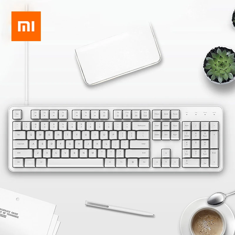 Механическая клавиатура Xiaomi 104 клавиши полный размер NKRO Вишневый красный