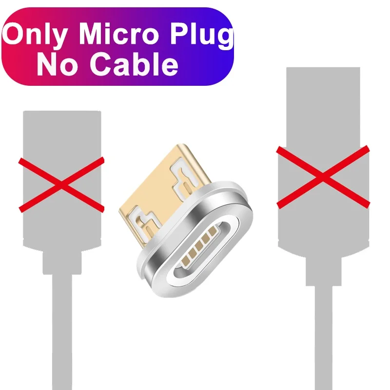 Only Micro Plug Магнитный кабель Marjay 90 градусов Micro usb type C для быстрой зарядки, магнитное зарядное устройство Microusb type-C для iphone Xs MAX xiaomi Usb-c - Цвет: Only Micro Plug