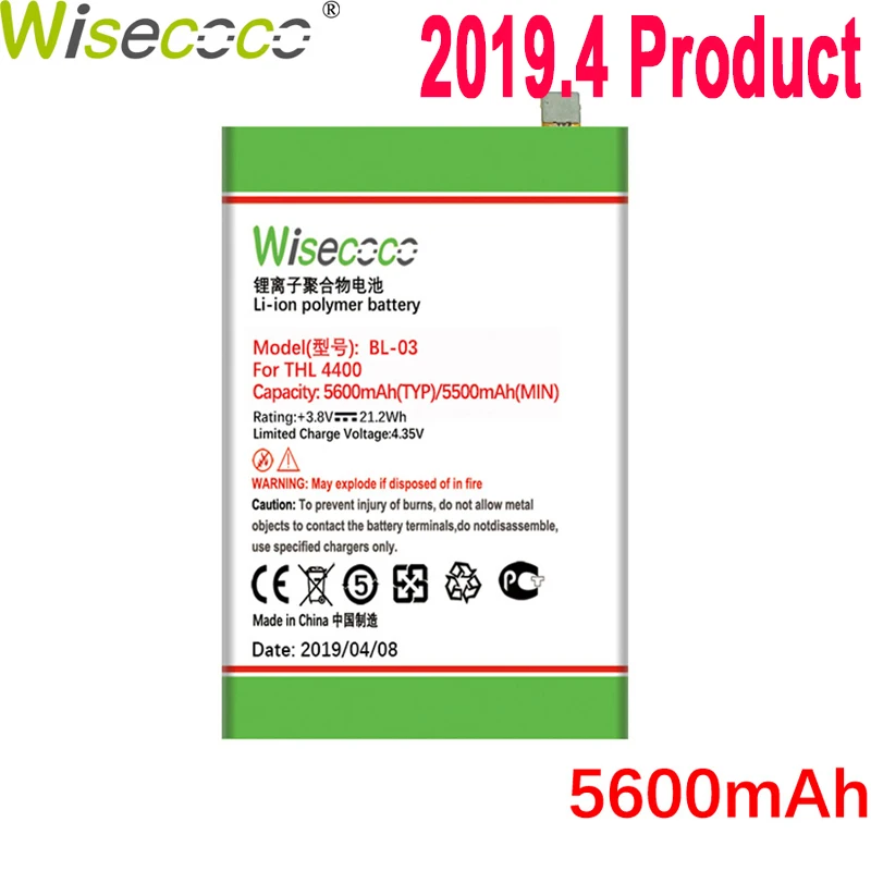 WISECOCO 5600 мАч BL-03 батарея для THL 4400 мобильного телефона новейшее производство высокое качество батареи+ номер отслеживания
