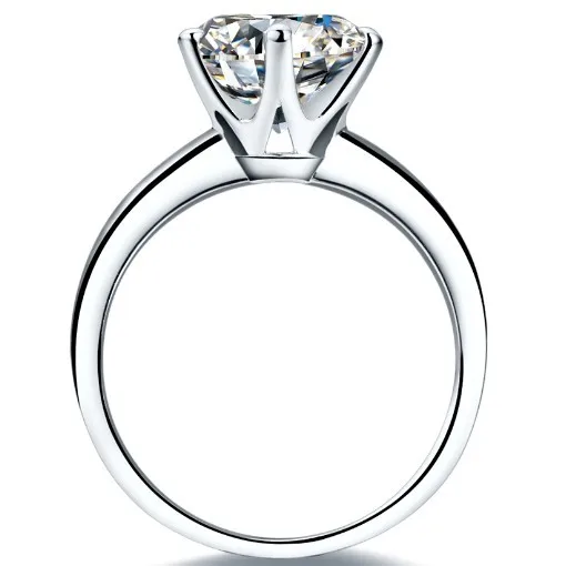 

Solid 14K 585 White Gold Couple Rings Genuine Moissanites 1Ct Her & His Ring Promise Lover's Ring Engagement
