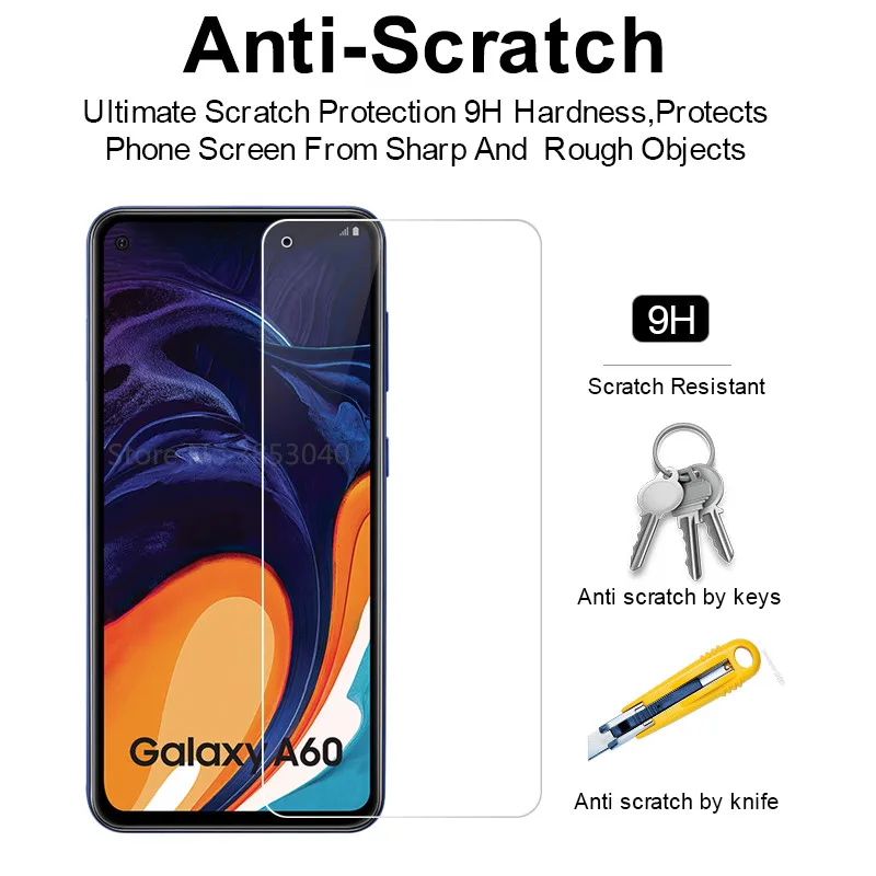Закаленное стекло для Samsung Galaxy A60 Защитная пленка экрана 9H 2.5D Защитное a6060