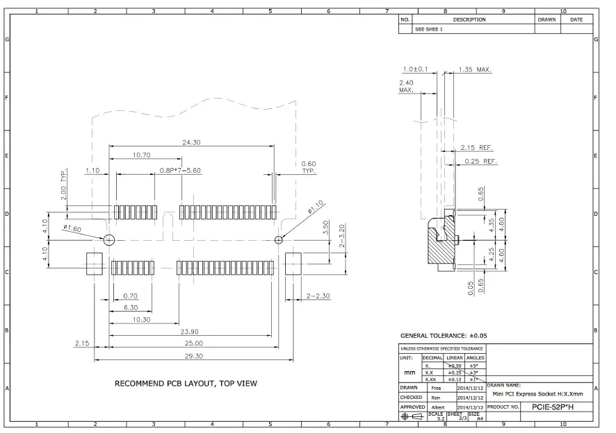 10 шт./лот 52Pin Mini Pcie коннектор 4 0 H can с помощью пайки оплавления предоставить