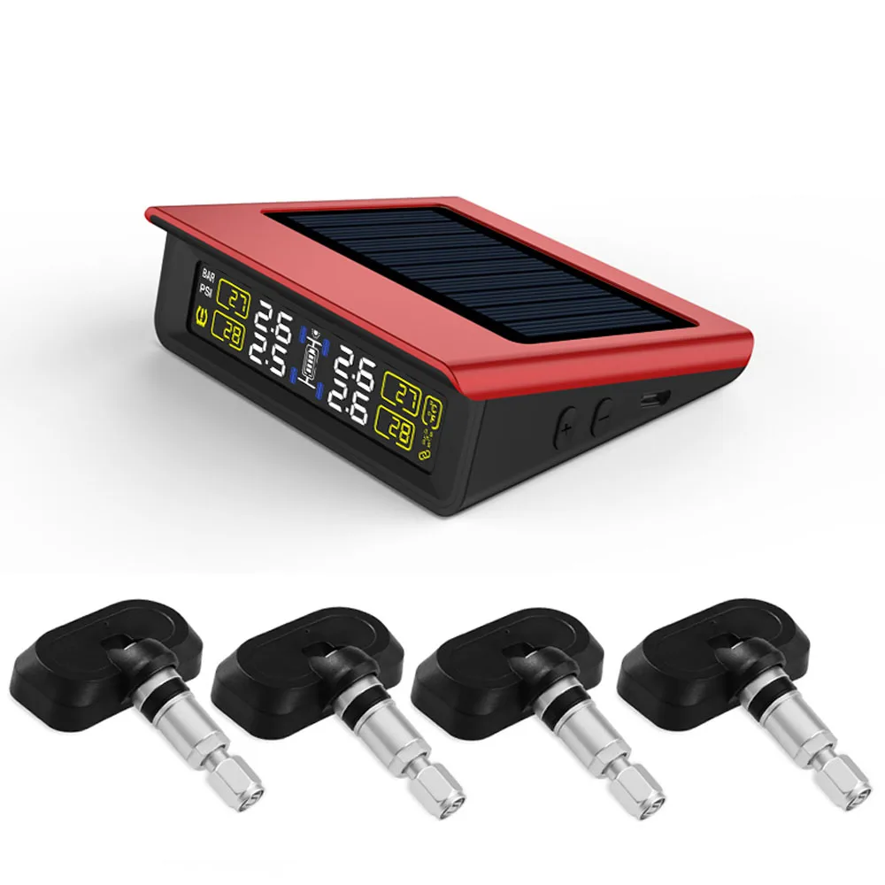 CAREUD T86 Солнечная энергия автомобиля TPMS давление в шинах режиме реального времени