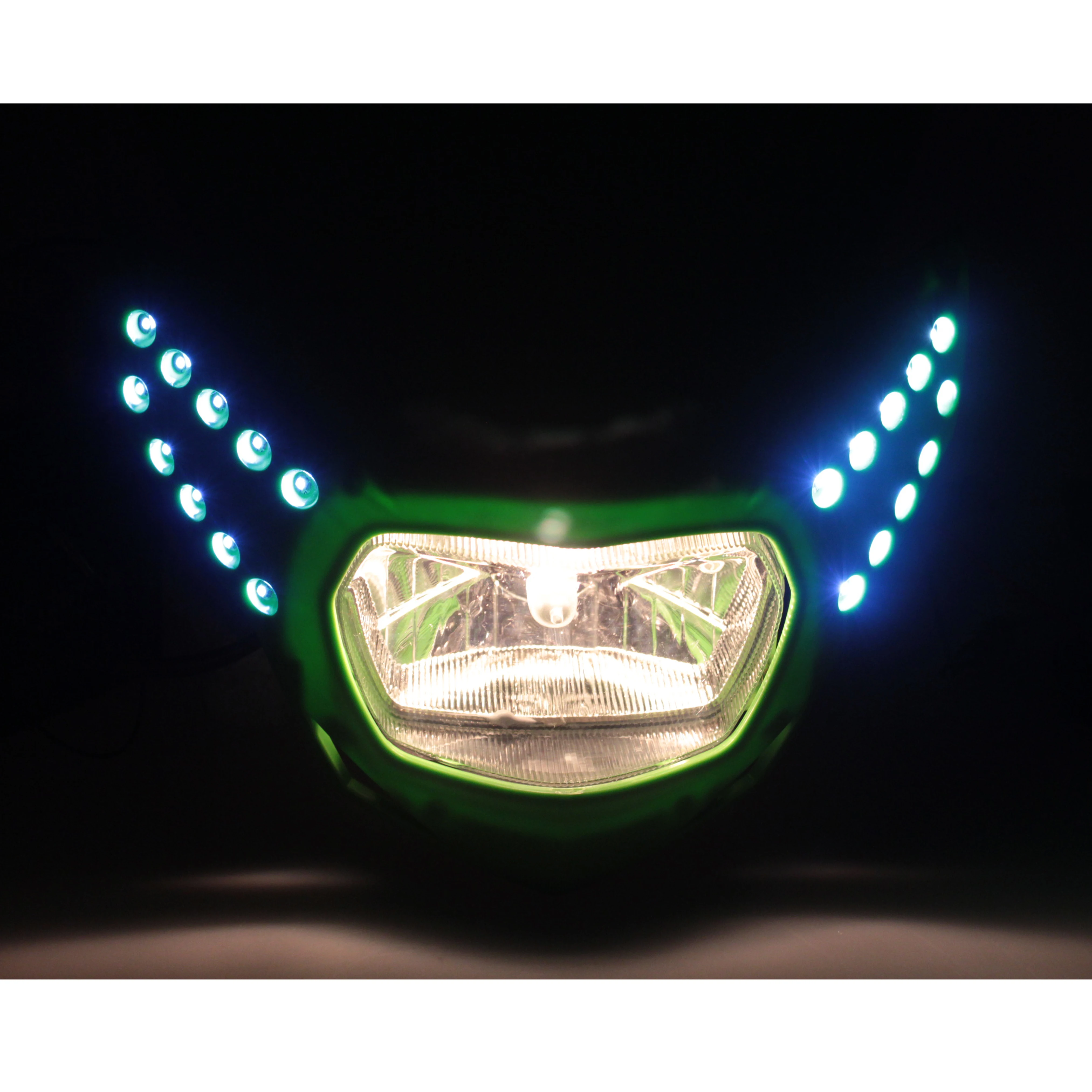 Синяя светодиодная фара для мотоцикла с сигналом поворота внедорожного