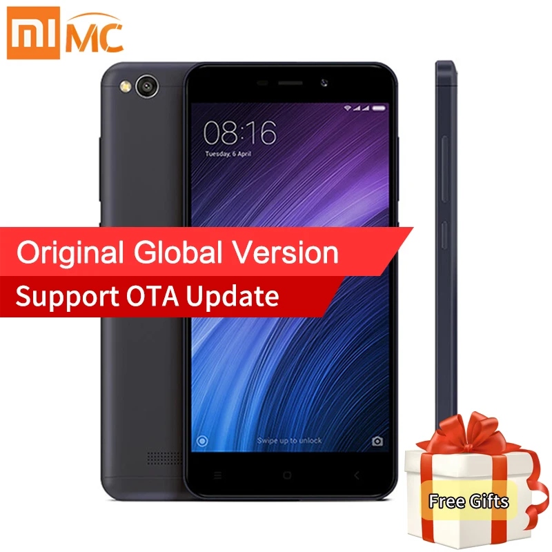 Глобальная версия Xiaomi Redmi 4A 4 A Мобильный телефон 2GB 32GB Snapdragon 425 Quad Core 5.0 &quotHD Display 4G FDD