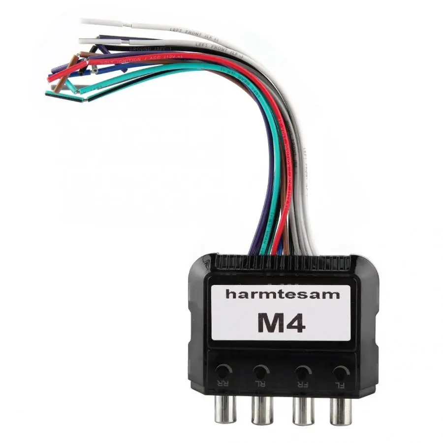 Авторадио автомобильный стерео сабвуфер 4 канала высокой и низкой аудио конвертер с усилителем мощности провод управления стерео