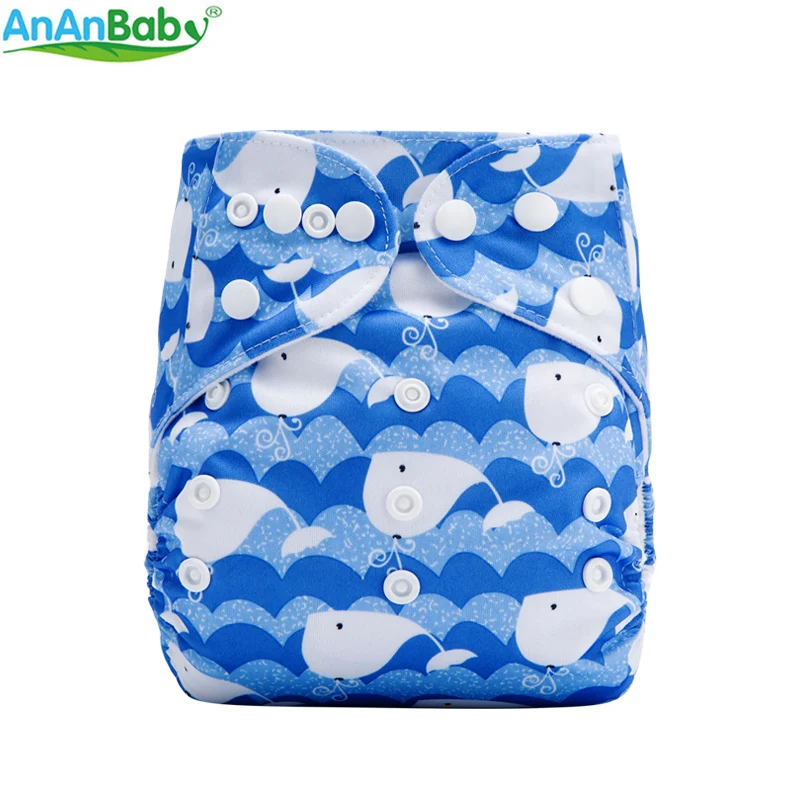 2018 Ananbaby Baby тканевый подгузник многоразовый Карманные детские подгузники с 1 шт.