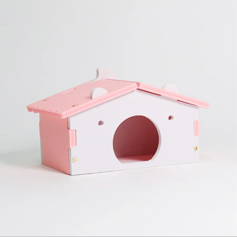 SMARTPET Cute Bear Wooden Hamster Creative House for Climb Cage Eco-Friendly Syrian Small Pet Rat Mouse Hut | Дом и сад